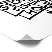 秘密の魚釣りホール記号 ポスター (角)