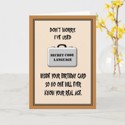 秘密の60番目の誕生日ユーモア カード (黄色い花)