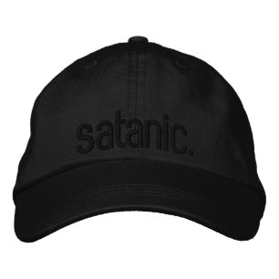 秘密のSatanistの帽子 刺繍入りキャップ
