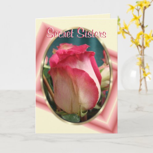 秘密は姉妹カスタマイズ カード (黄色い花)