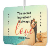 秘密は愛のカスタム結婚式の写真ありがとう カーエアーフレッシュナー (左)