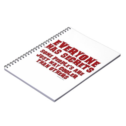 秘密は本のクールスローガンおもしろいデザイン ノートブック (左側)