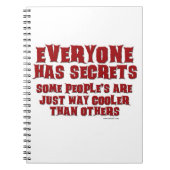 秘密は本のクールスローガンおもしろいデザイン ノートブック (正面)