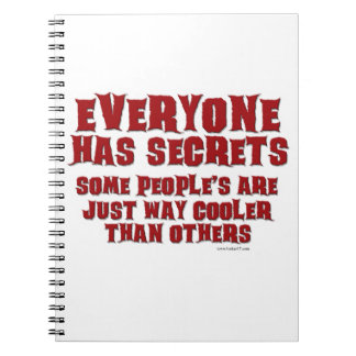 秘密は本のクールスローガンおもしろいデザイン ノートブック