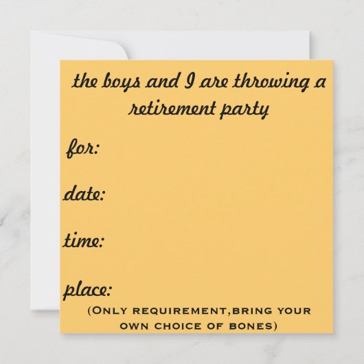 秘密を保持てる？ 招待状 (裏面)