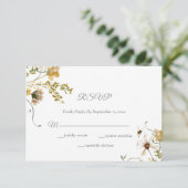 秘密エレガント庭繊細なフローラ結婚ズ 出欠カード (スタンド正面)