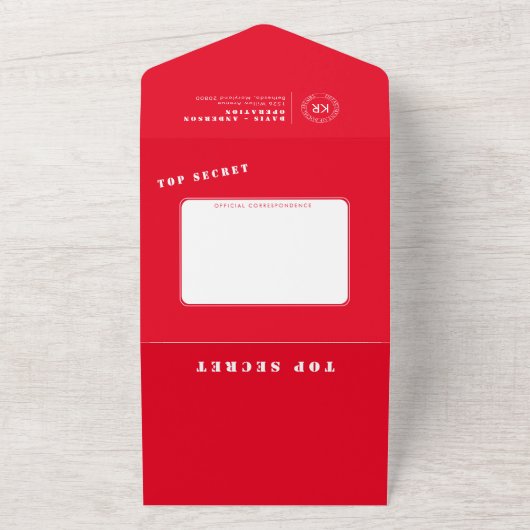 秘密エージェント スパイ ご招待 オールインワン招待状 (外側)