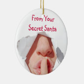 秘密サンタギフトクリスマスクリスマス休暇 セラミックオーナメント (右)