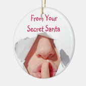 秘密サンタギフトクリスマスクリスマス休暇 セラミックオーナメント (左)