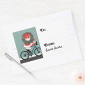 秘密サンタギフトラベル長方形ステッカー 長方形シール (封筒)