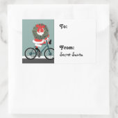 秘密サンタギフトラベル長方形ステッカー 長方形シール (バッグ)