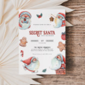 秘密サンタギフト交換クリスマスパーティー招待状 招待状
