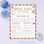 秘密サンタクリスマスギフト交換アンケート チラシ (シングル)