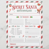 秘密サンタクリスマスギフト交換アンケート チラシ (正面)