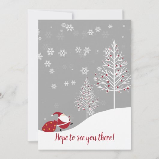 秘密サンタクリスマスギフト交換パーティー 招待状 (裏面)