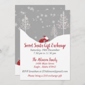 秘密サンタクリスマスギフト交換パーティー 招待状 (正面/裏面)