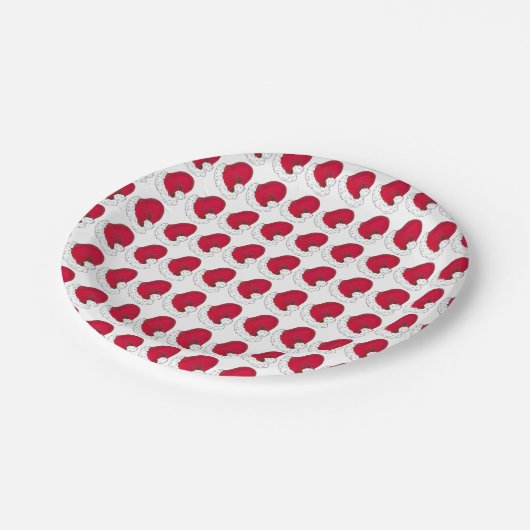 秘密サンタクロース父クリスマスレッドハット ペーパープレート (アングル)