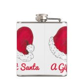 秘密サンタクロース赤いクリスマスクリスマスからの贈り物 フラスク (裏面)
