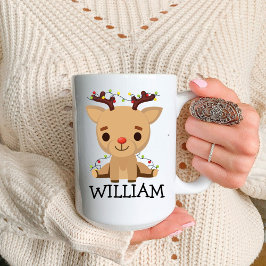 秘密サンタトナカイおもしろいクリスマスコーヒー マグカップ