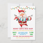 秘密サンタ靴下交換パーティ 招待状 (正面)