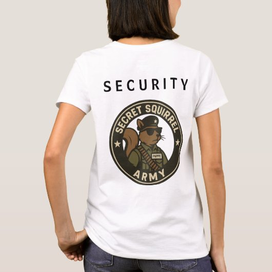 秘密リス軍（警備） Tシャツ (裏面)