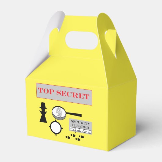 「秘密代理人/スパイ」パーティーの好意ボックス フェイバーボックス (正面サイド)