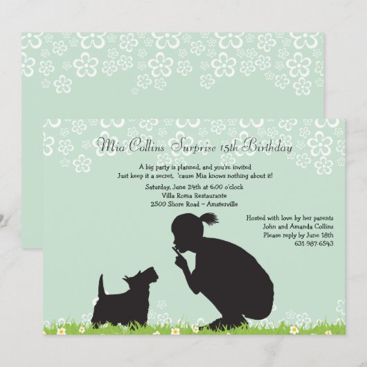 秘密保招待状 招待状 (正面/裏面)