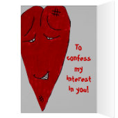 秘密崇拝者バレンタイン子猫カード (内側 (左))