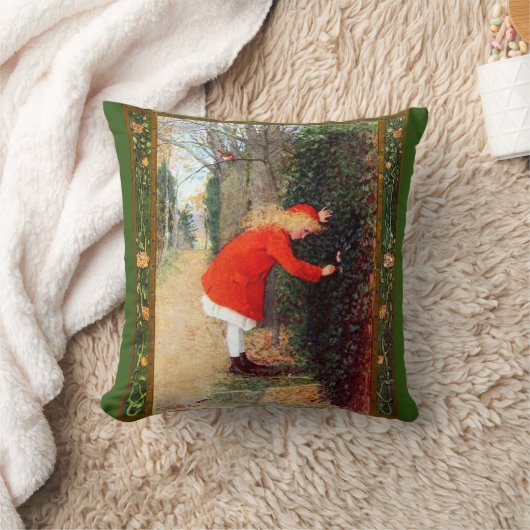 秘密庭の表紙及び引用文 クッション (ブランケット)