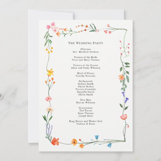 秘密庭園の結婚式式 (裏面)