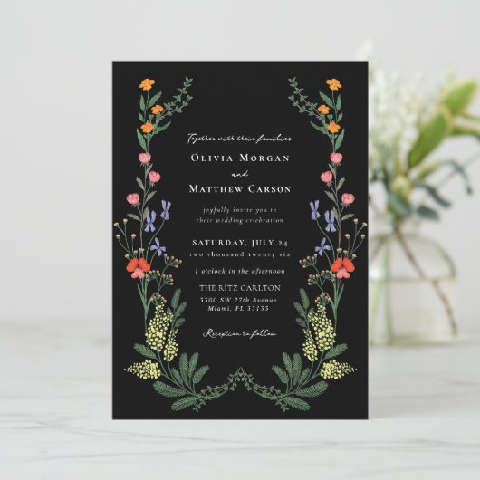 秘密庭園の結婚式 招待状 (スタンド正面)