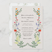 秘密庭園の結婚式 招待状 (正面/裏面)