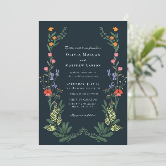 秘密庭園の結婚式 招待状 (スタンド正面)