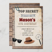 秘密捜査員の探偵の招待状 招待状 (正面/裏面)