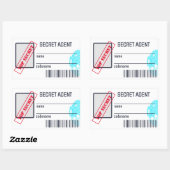 秘密捜査官スパイ神秘パーティー 長方形シール (シート)