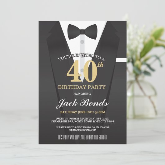 秘密捜査官タキシード·スパイ誕生パーティー 招待状 (スタンド正面)