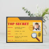 秘密捜査官デビューお誕生日パーティー招待状 招待状 (スタンド正面)