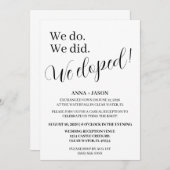 秘密結婚の披露宴の招待状 招待状 (正面/裏面)