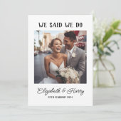 秘密結婚発表カード 招待状 (スタンド正面)