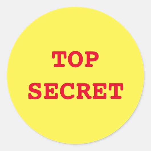 「秘密諜報員/スパイ」シール ラウンドシール (正面)