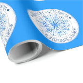 秘密配信型枠サンタクリスマススノーフレーク ラッピングペーパー (ロールコーナー)