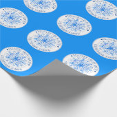 秘密配信型枠サンタクリスマススノーフレーク ラッピングペーパー (角)