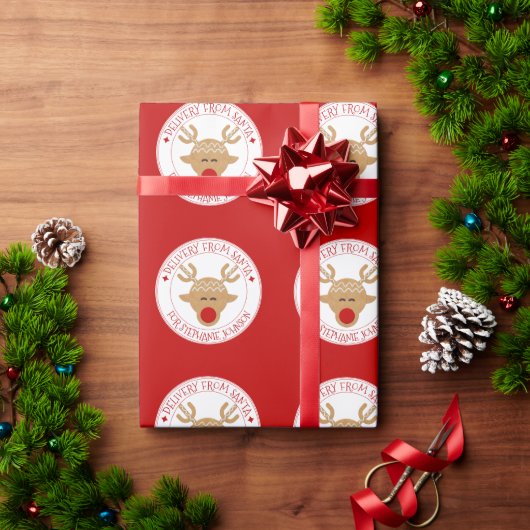 秘密配信型枠サンタクリスマストナカイ ラッピングペーパー (クリスマスギフト)