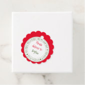 秘密配送型枠サンタズストライプクリスマスギフト フェイバータグ (インサイチュ)