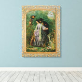 秘密、1858年 キャンバスプリント (インサイチュ (ウッドフロア))