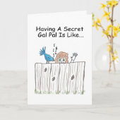 秘密Galの友達の挨拶状 カード (黄色い花)