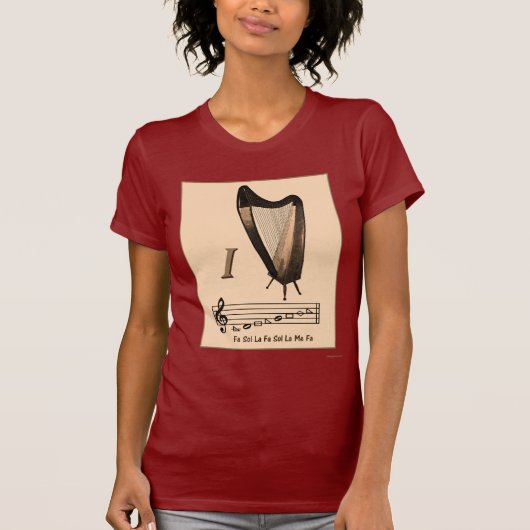 秘密I "ハート"神聖なハープ" Tシャツ (正面)