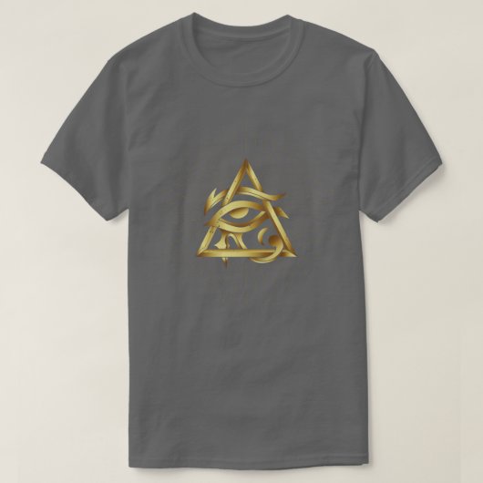 秘教エジプトの目 神聖な幾何学 オカルト Tシャツ (デザイン正面)