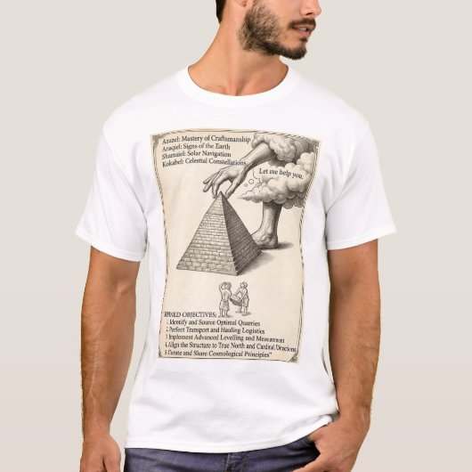 秘教的な天体の古代ピラミッド Tシャツ (正面)