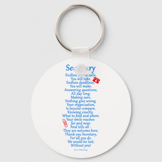 秘書ありがとう キーホルダー (正面)